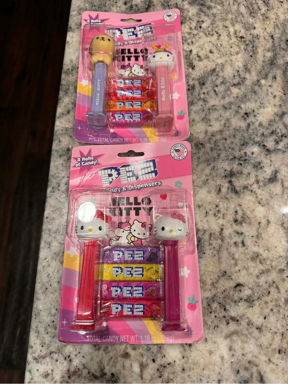2 pack Sanrio Hello Kitty PEZ Candy Dispenser Pack - Pink/Red